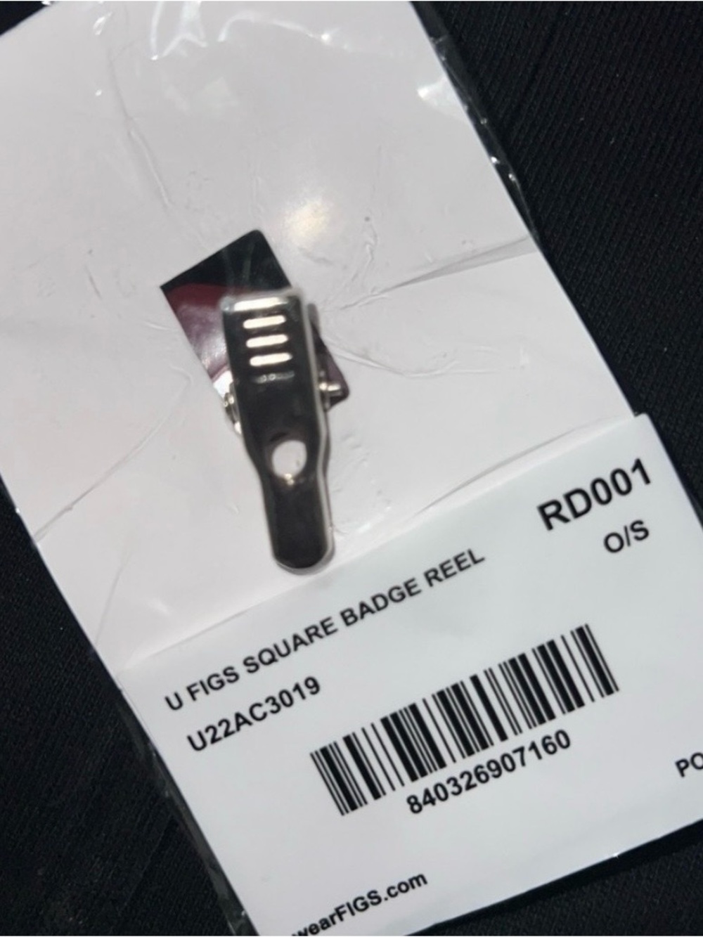 FIGS Burgundy Square Badge Reel 🩺 Retractable ID Holder - Picture 4 of 4